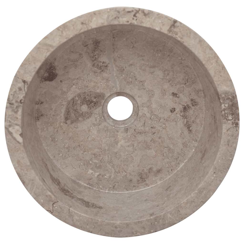 Umivaonik sivi Ø 40 x 15 cm mramorni