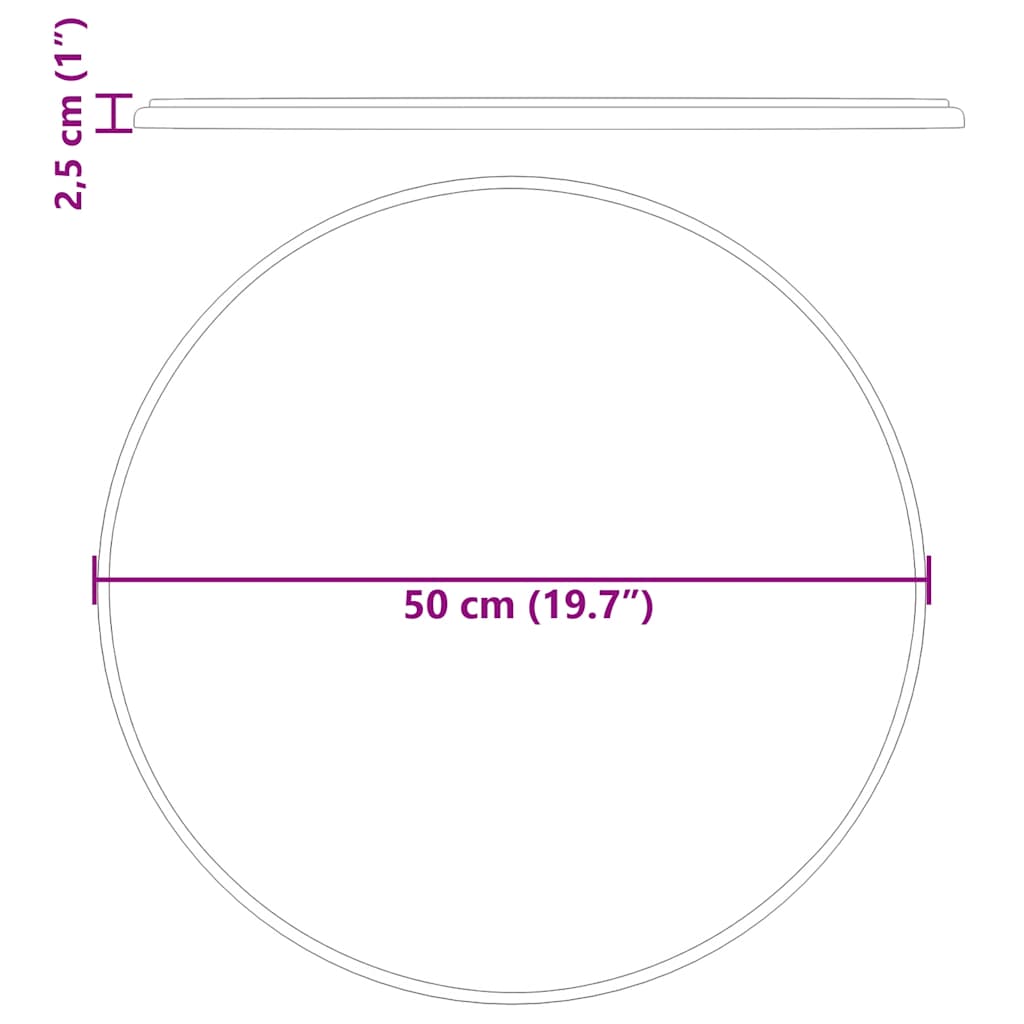 Stolna ploča krem Ø 50 x 2,5 cm mramorna