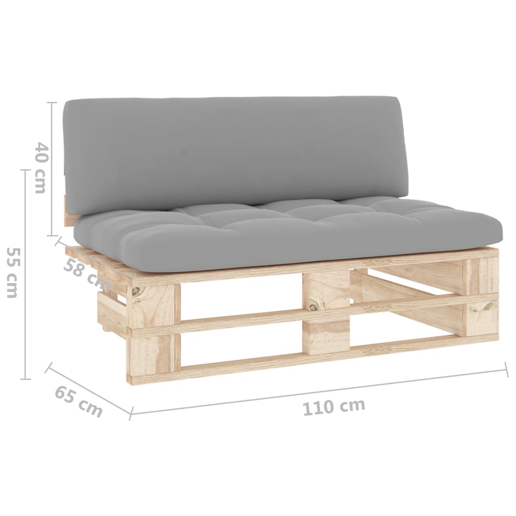 Srednja vrtna sofa od paleta od impregnirane borovine