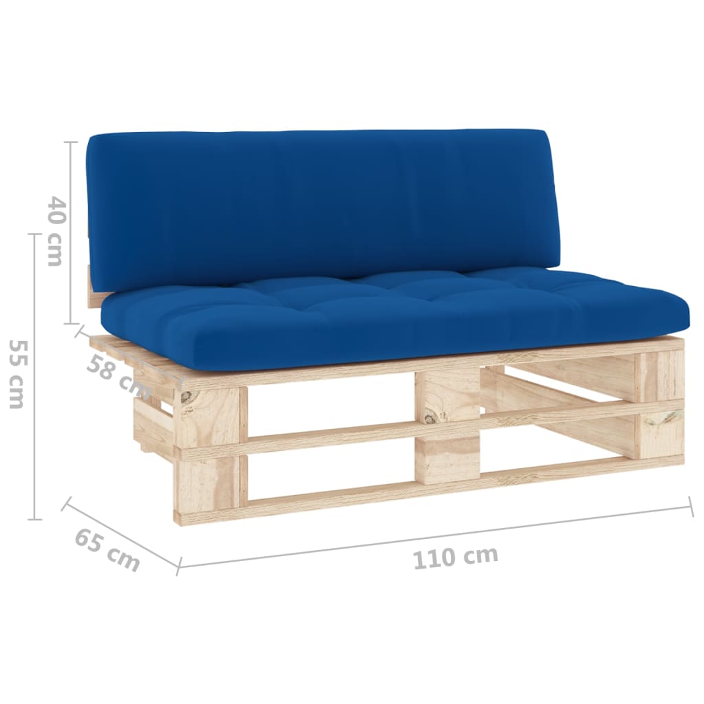 Srednja vrtna sofa od paleta od impregnirane borovine
