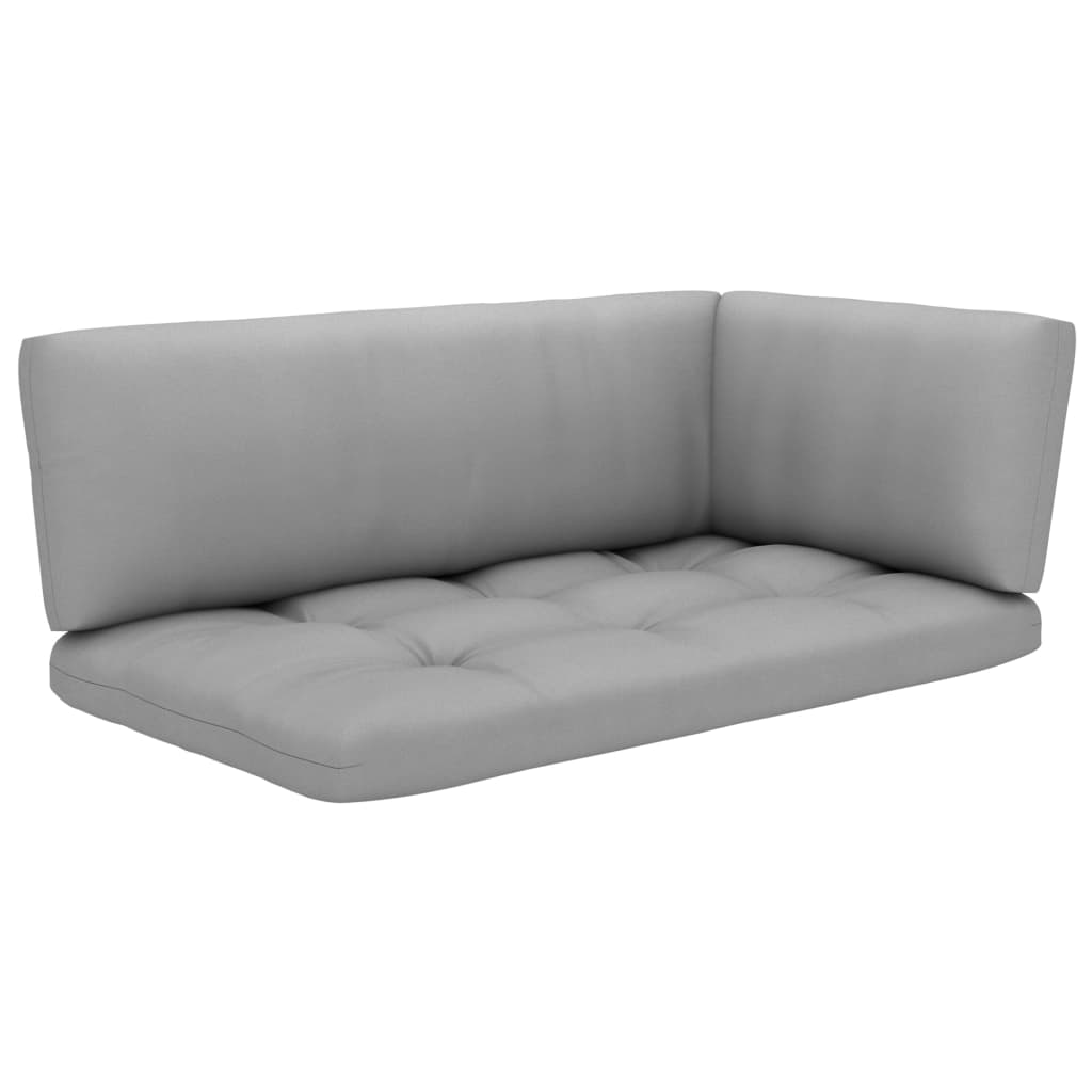 Kutna vrtna sofa od paleta od sivo impregnirane borovine