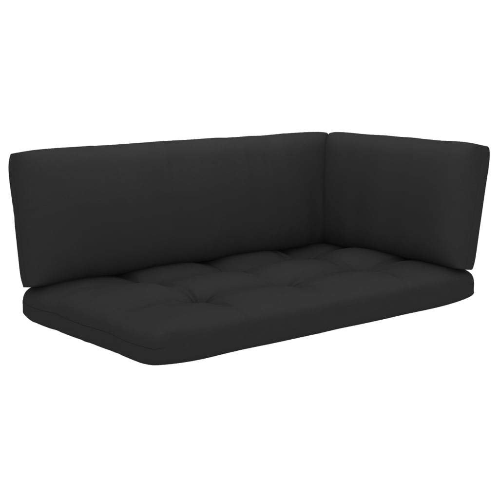 Dvosjed od paleta s jastucima od sivo impregnirane borovine