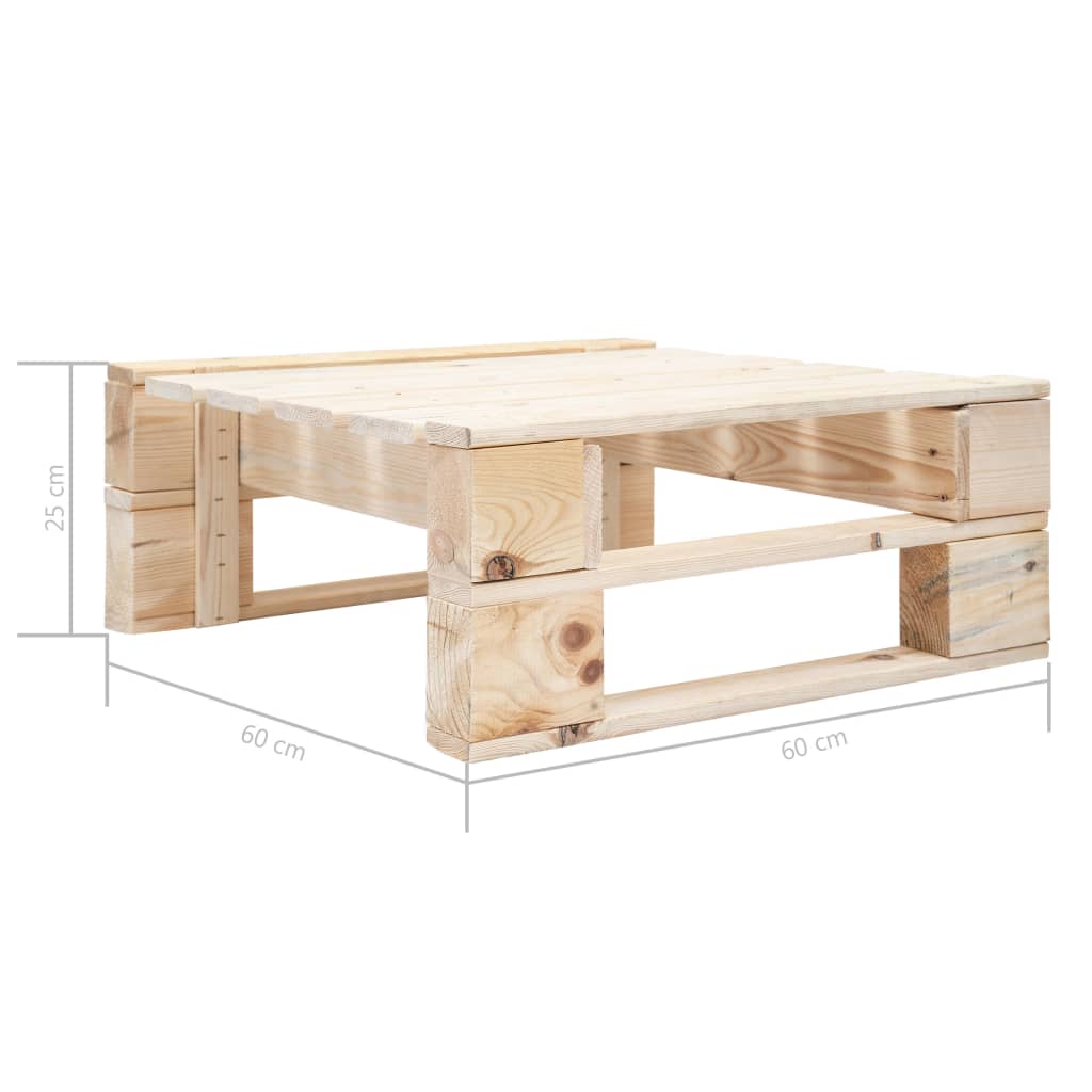 4-dijelna garnitura od paleta s jastucima impregnirana borovina