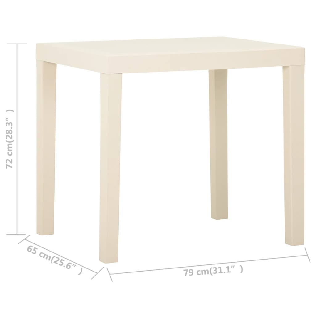 Vrtni stol bijeli 79 x 65 x 72 cm plastični