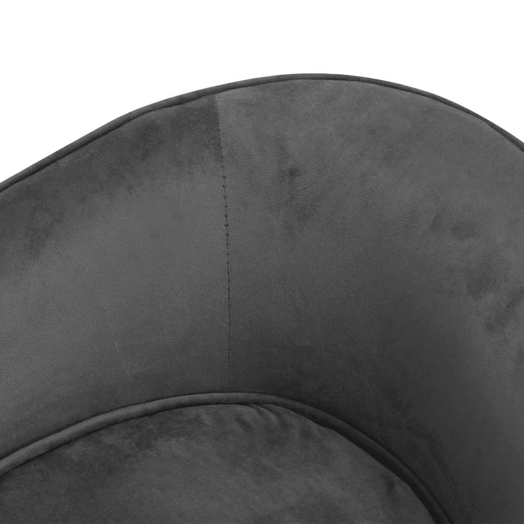 Sofa za pse tamnosiva 69 x 49 x 40 cm od pliša i umjetne kože