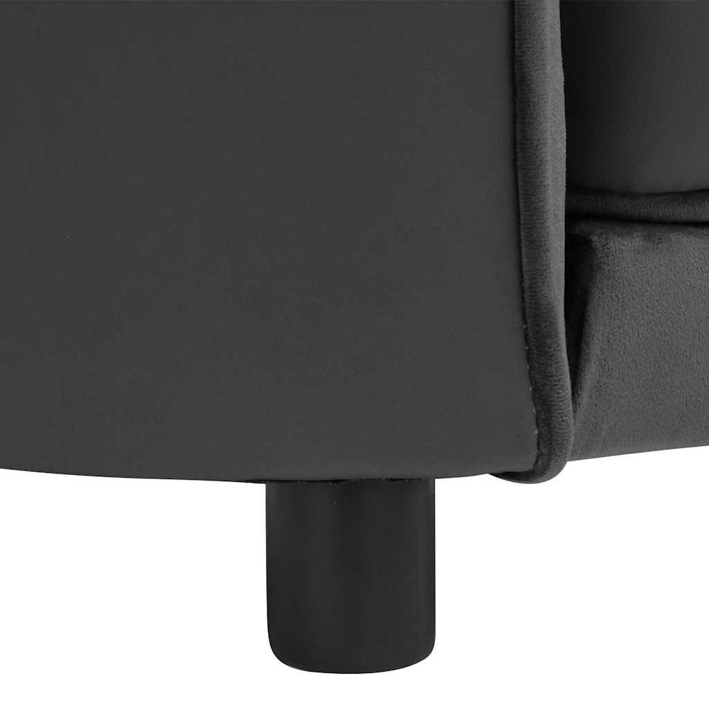 Sofa za pse tamnosiva 69 x 49 x 40 cm od pliša i umjetne kože