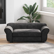Sofa za pse crna 72 x 45 x 30 cm plišana