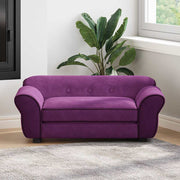 Sofa za pse bordo 72 x 45 x 30 cm plišana