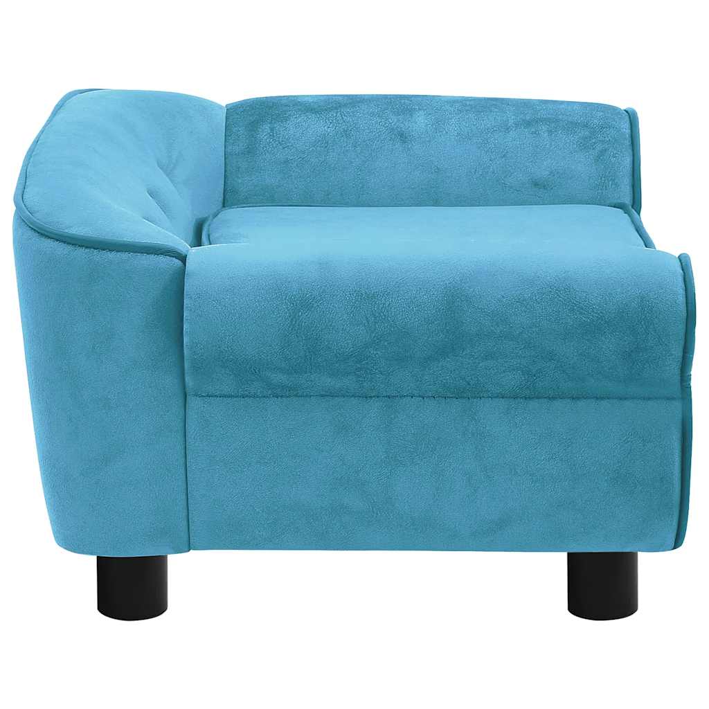 Sofa za pse tirkizna 72 x 45 x 30 cm plišana
