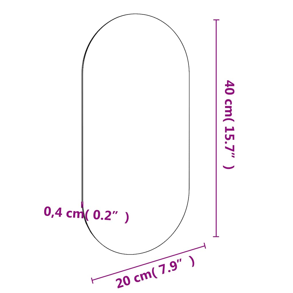 Ogledalo 40 x 20 cm stakleno