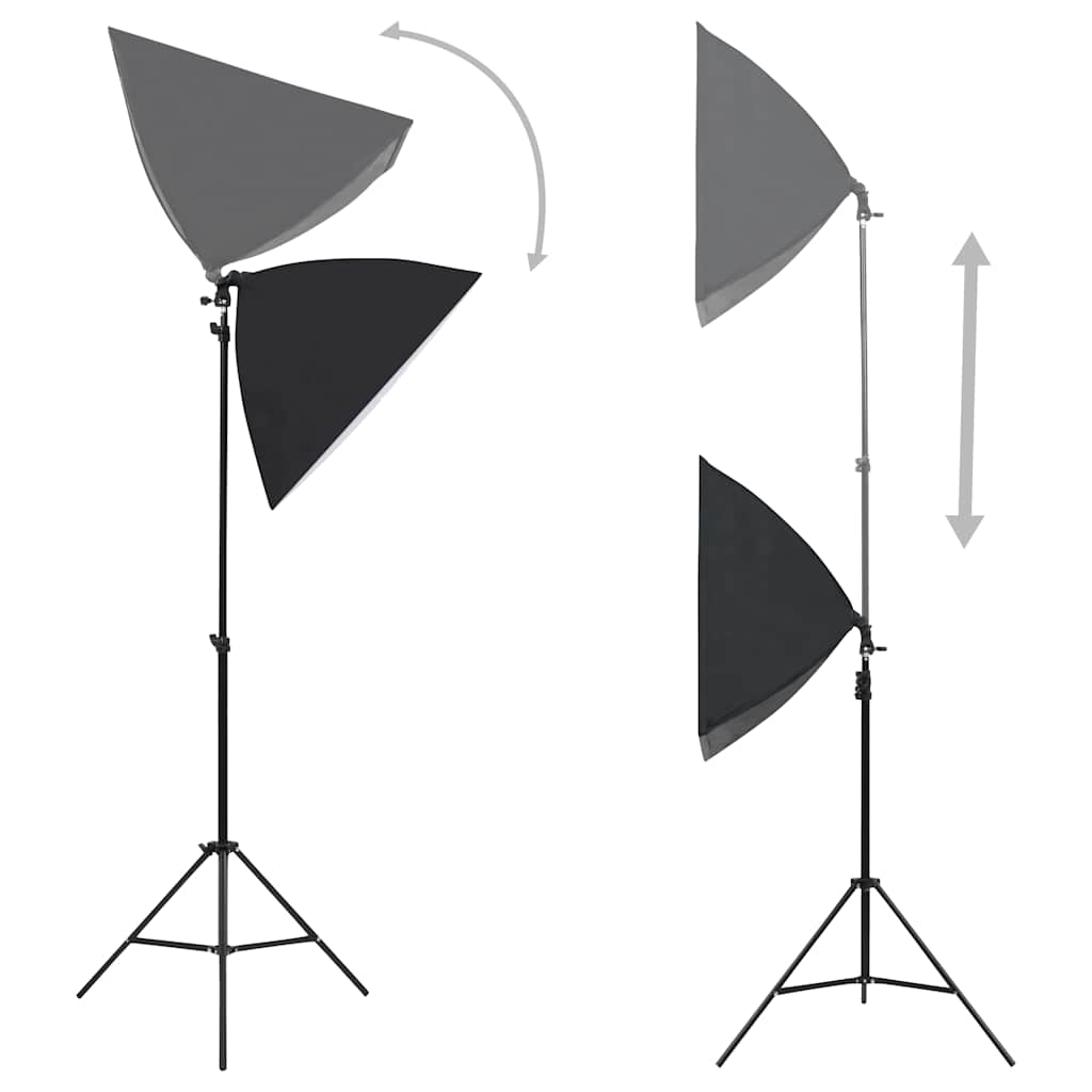 Fotografska oprema sa softboxovima, pozadinom i reflektorom Crna 500 x 300 cm