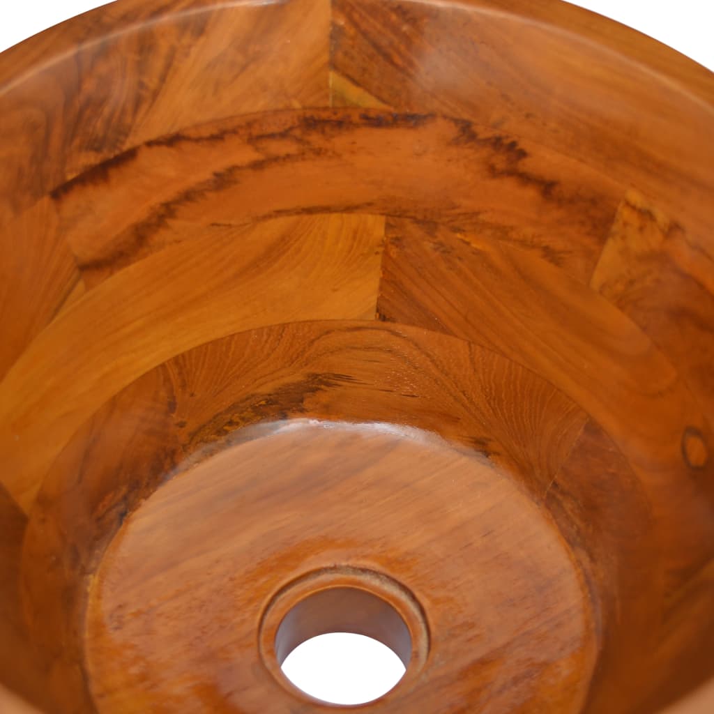 Umivaonik od masivne tikovine Φ 40 x 20 cm