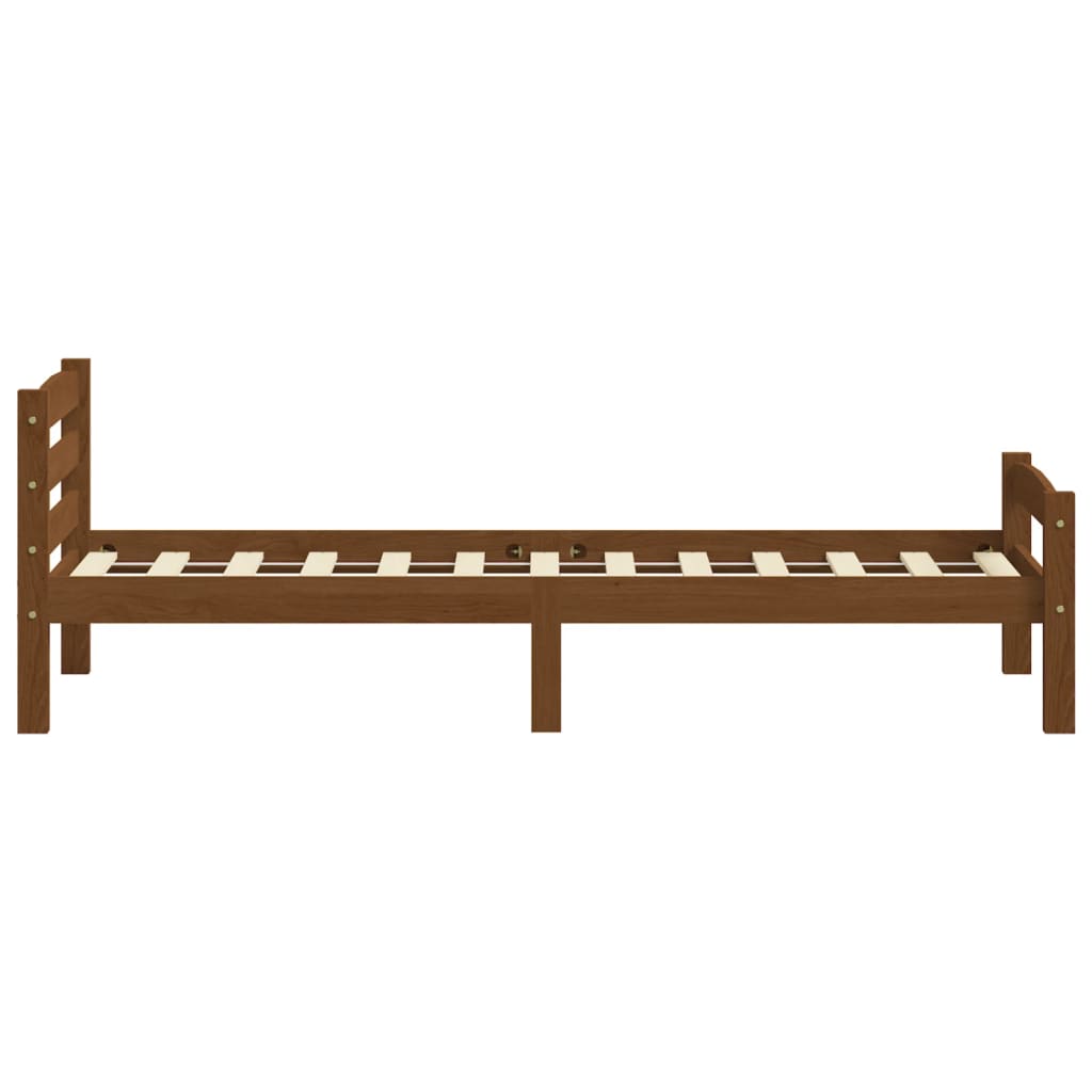 Okvir za krevet od masivne borovine smeđa boja meda 90 x 200 cm