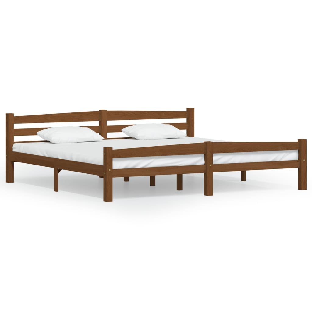Okvir za krevet od masivne borovine boja meda 200 x 200 cm