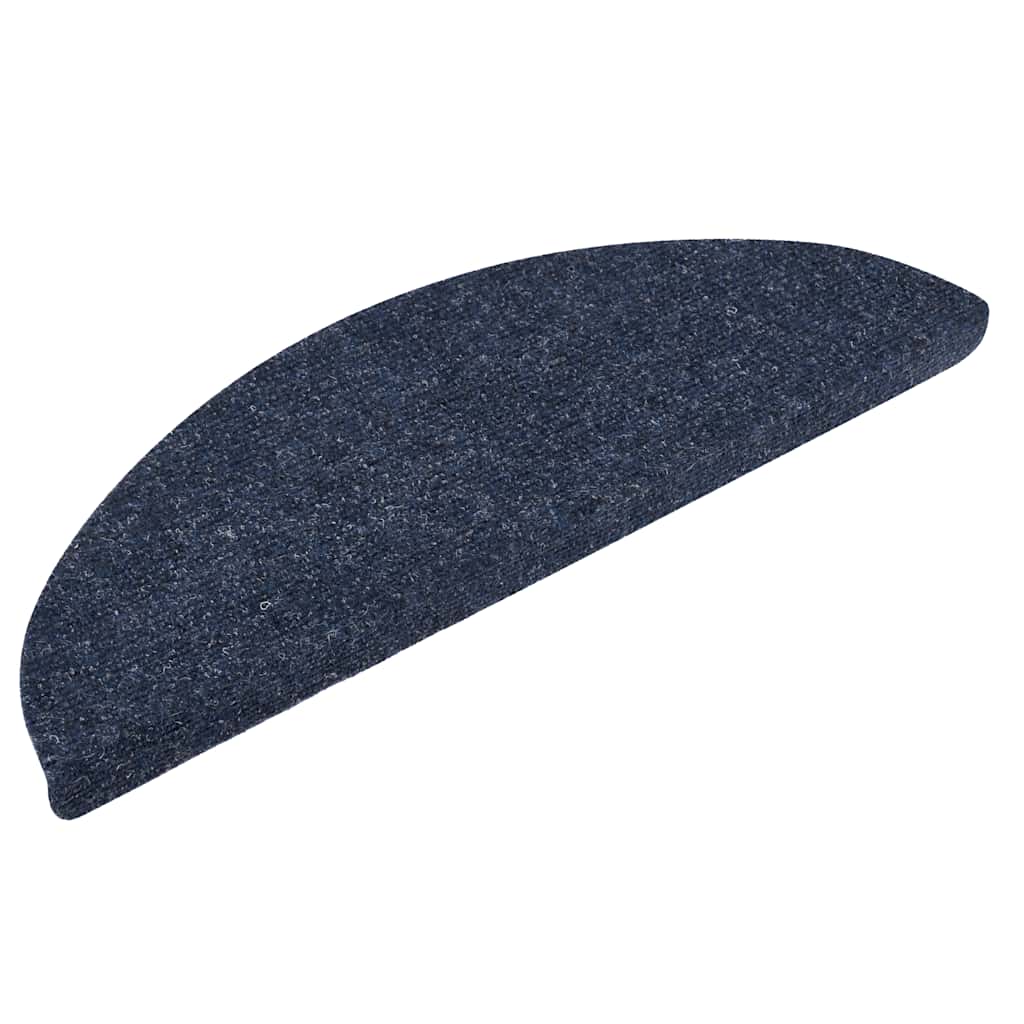 Prostirke za stepenice, samoljepljive, 5 kom, 56x17x3 cm, plave, poluokrugle