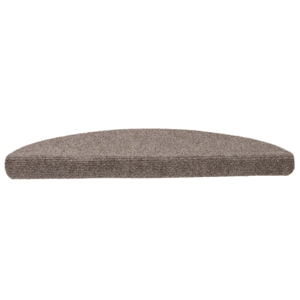 Prostirke za stepenice, samoljepljive, 10 kom, 56x17x3 cm, bež, poluokrugle