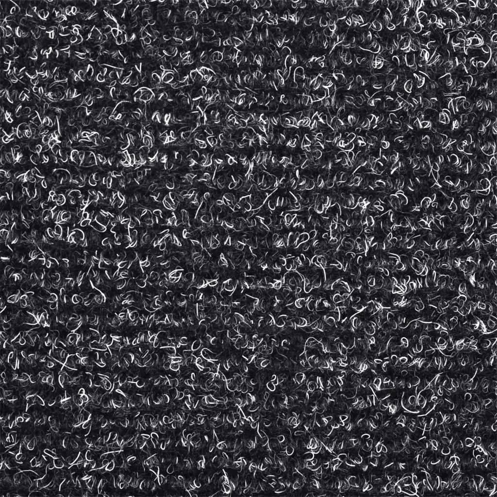 Prostirke za stepenice, samoljepljive, 10 kom., 65x21x4 cm, tamno sive, poluokrugle, velike