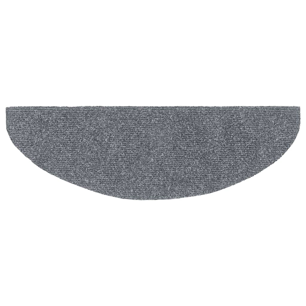 Prostirke za stepenice, samoljepljive, 5 kom, 65x21x4 cm, svijetlo sive, poluokrugle, velike