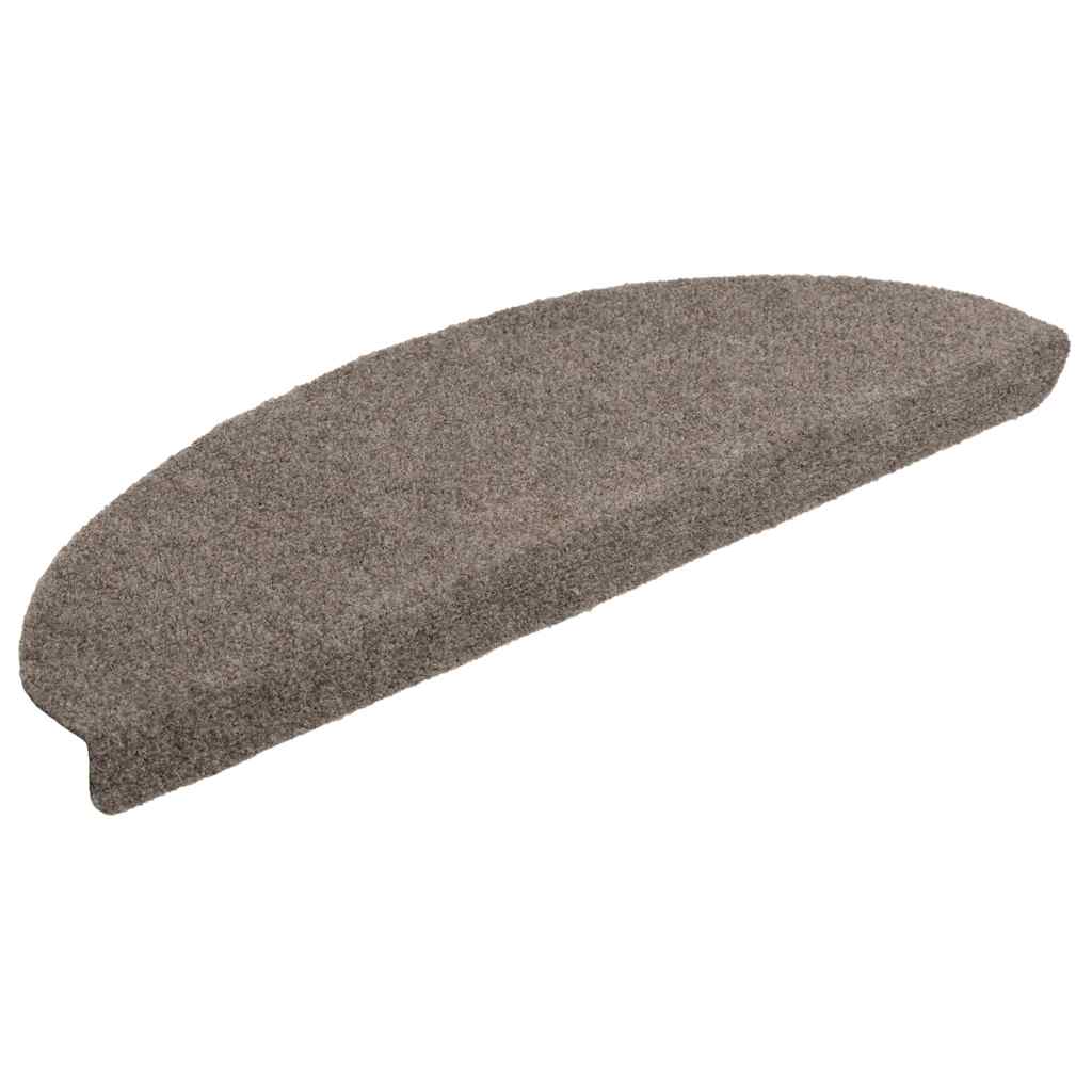 Prostirke za stepenice, samoljepljive, 5 kom, 65x21x4 cm, bež, poluokrugle, velike