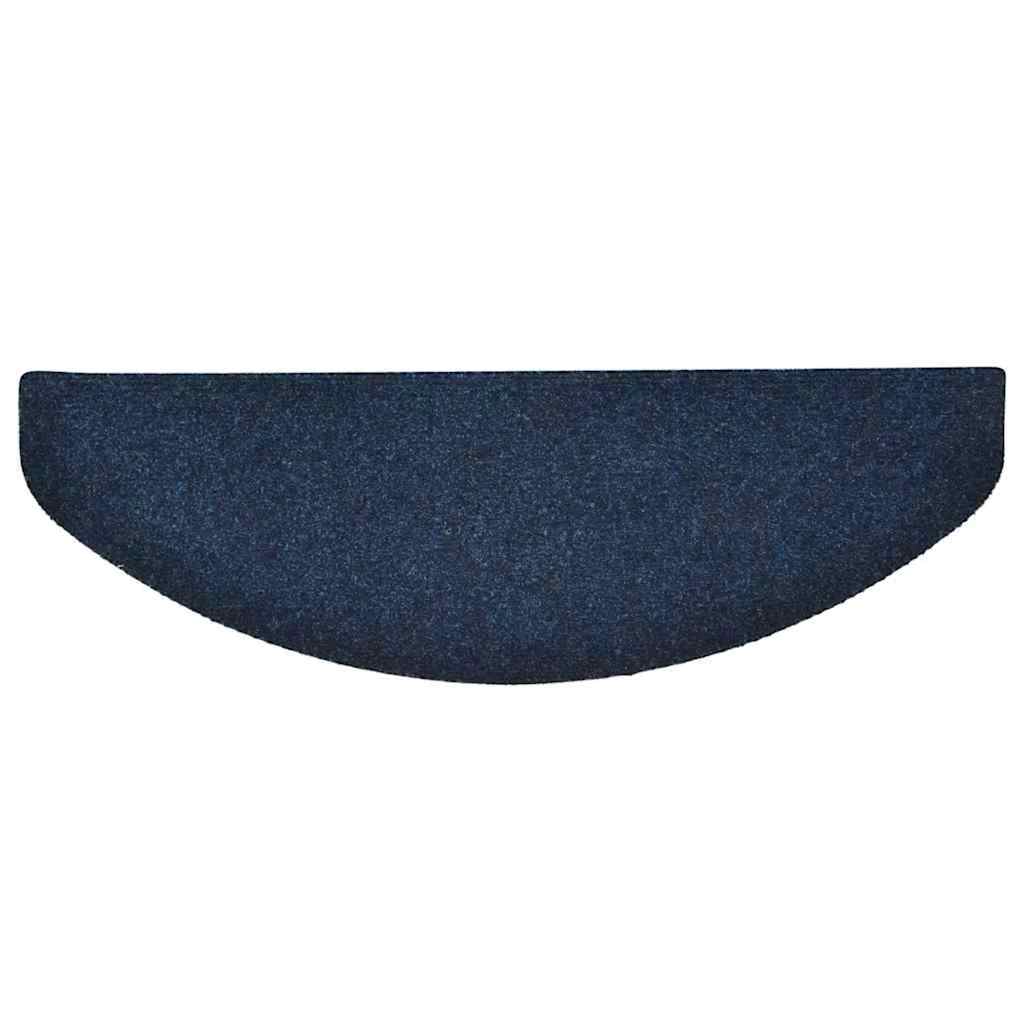 Prostirke za stepenice, samoljepljive, 5 kom. 65x21x4 cm, tamnoplave, poluokrugle, velike