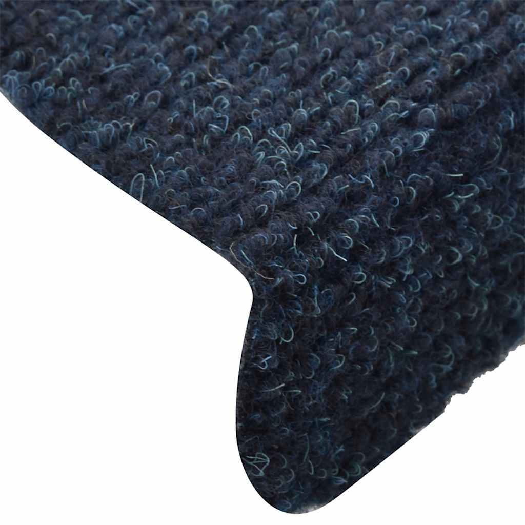 Prostirke za stepenice, samoljepljive, 10 kom. 65x21x4 cm, tamnoplave, poluokrugle, velike