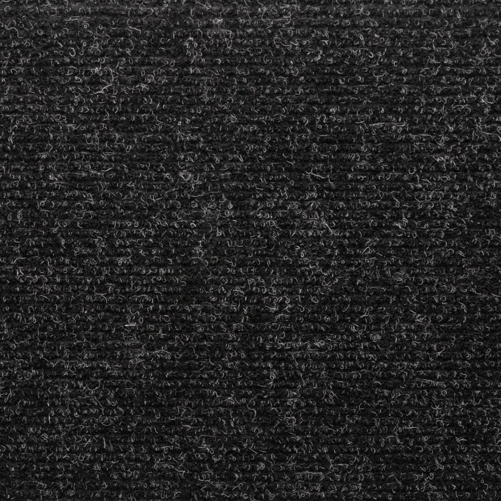 Prostirke za stepenice samoljepljive 10 kom 65x21x4 cm crne pravokutne rubove