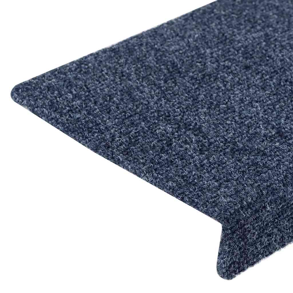 Prostirke za stepenice samoljepljive 10 kom 65x21x4 cm antracit pravokutni rub