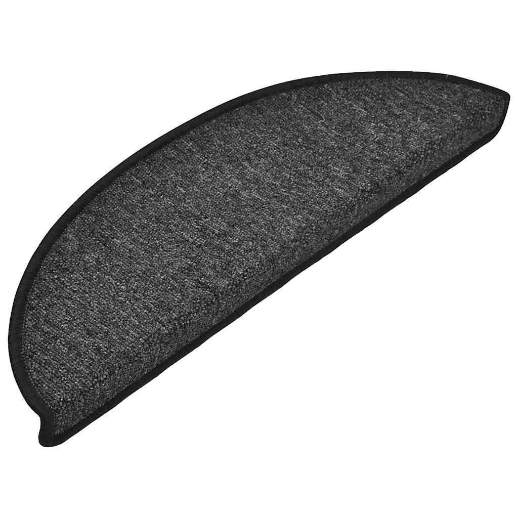Prostirke za stepenice 10 kom 56x17x3 cm antracit poluokrugle