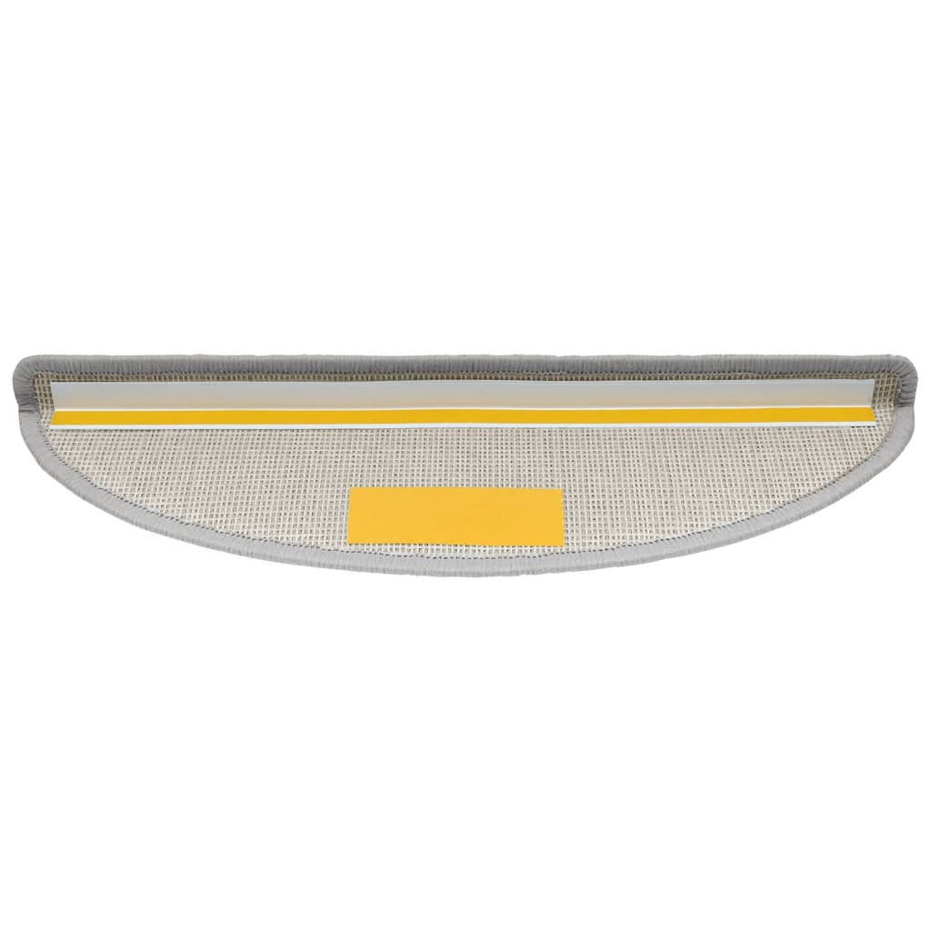 Prostirke za stepenice 10 kom 56x17x3 cm svijetlo sive poluokrugle