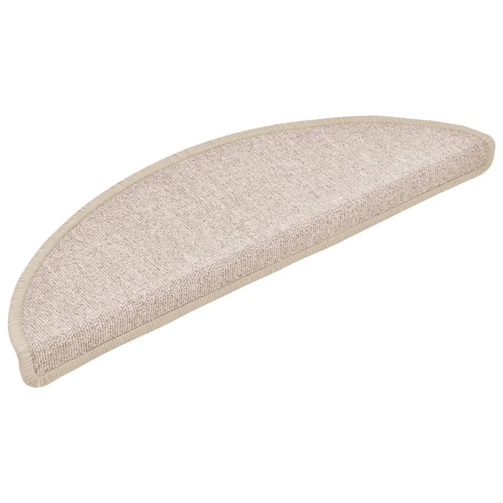 Prostirke za stepenice 10 kom 56x17x3 cm poluokrugle boje taupe