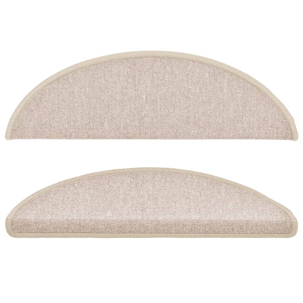 Prostirke za stepenice 10 kom 56x17x3 cm poluokrugle boje taupe