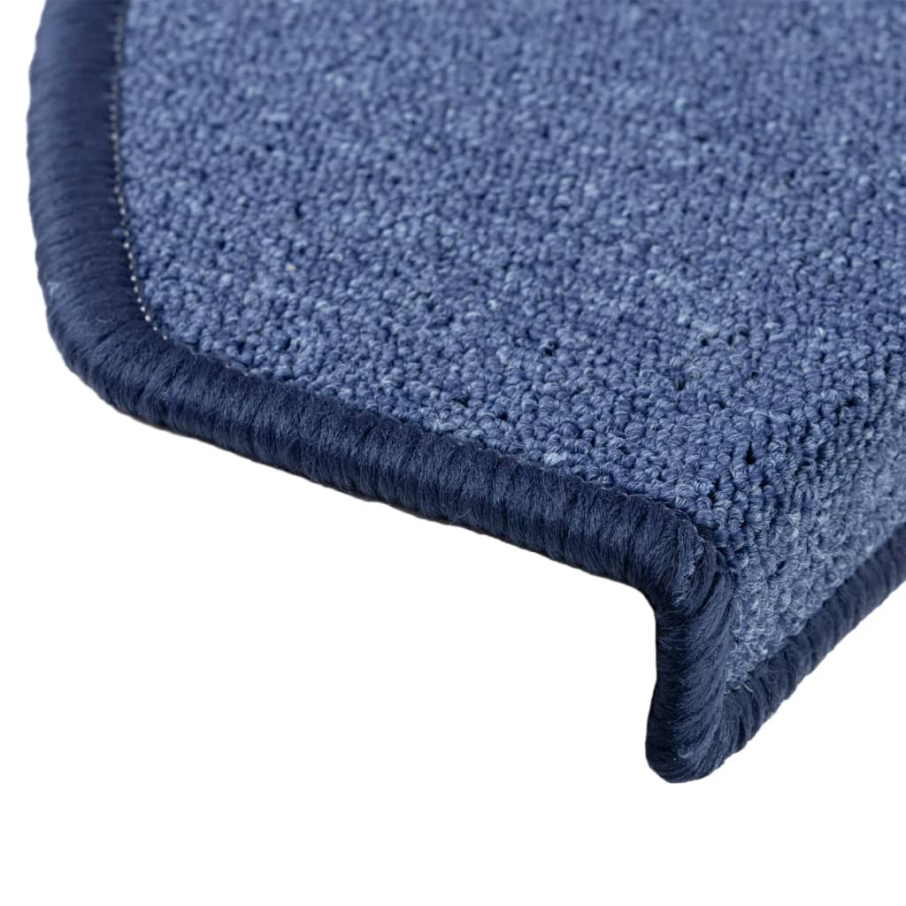 Prostirke za stepenice 10 kom 65x24x4 cm plave poluokrugle velike