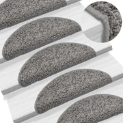 Prostirke za stepenice 10 kom 56x17x3 cm sive poluokrugle