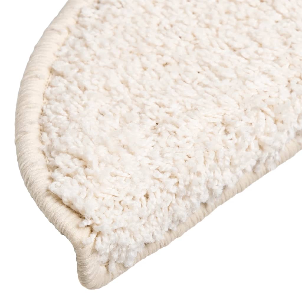 Prostirke za stepenice 10 kom 56x17x3 cm bijele poluokrugle