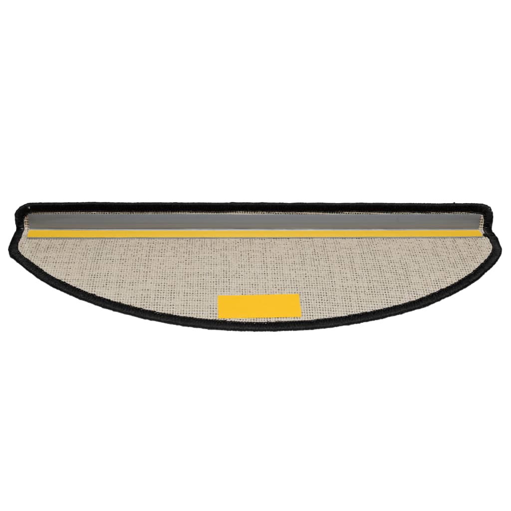 Prostirke za stepenice 10 kom 65x21x4 cm Crne poluokrugle velike