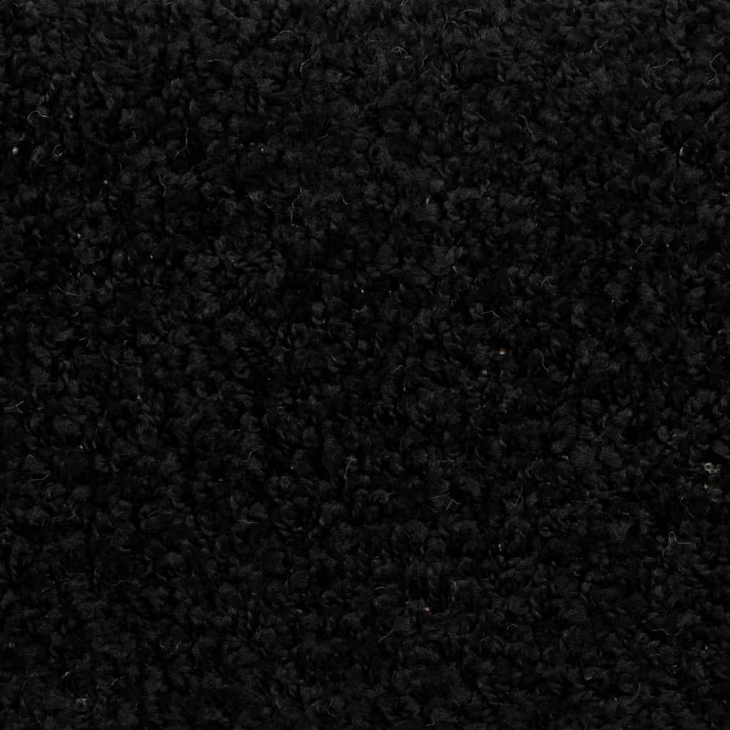 Prostirke za stepenice 10 kom 65x21x4 cm Crne poluokrugle velike