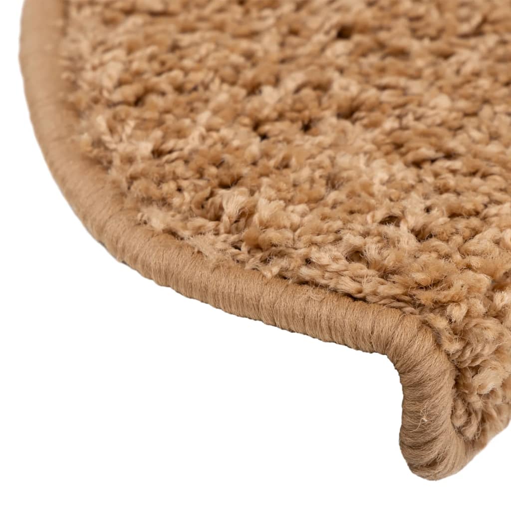 Prostirke za stepenice 10 kom 65x21x4 cm bež poluokrugle velike