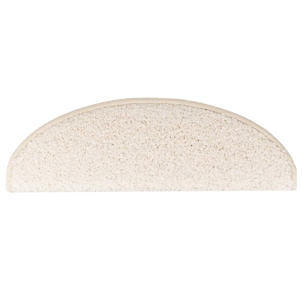 Prostirke za stepenice 10 kom 65x21x4 cm Bijele poluokrugle velike