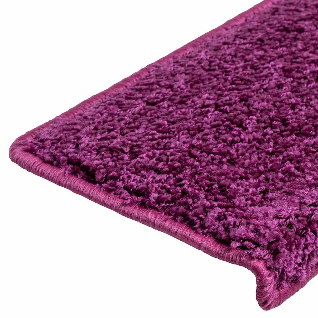 Prostirke za stepenice 10 kom 65x21x4 cm ljubičaste pravokutne rubove