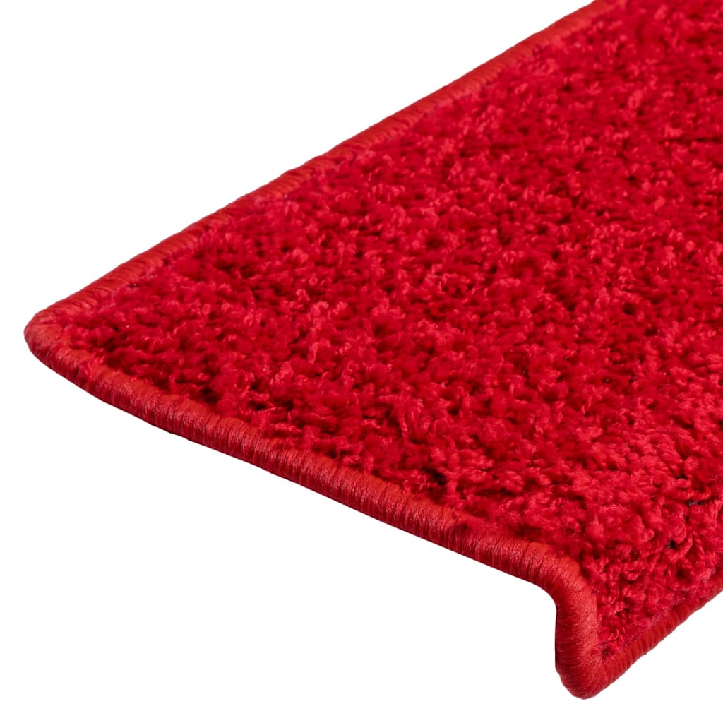 Prostirke za stepenice 10 kom 65x21x4 cm crvene pravokutne rubove