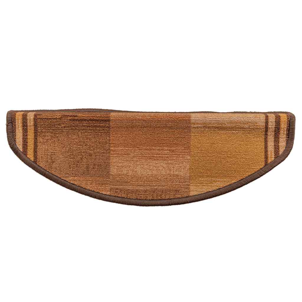Otirači za stepenice samoljepljivi 10 kom 65x21x4 cm smeđi