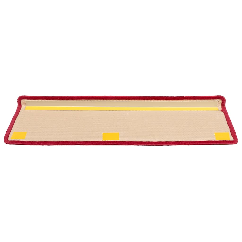 Otirači za stepenice samoljepljivi 5 kom 65x21x4 cm crveni