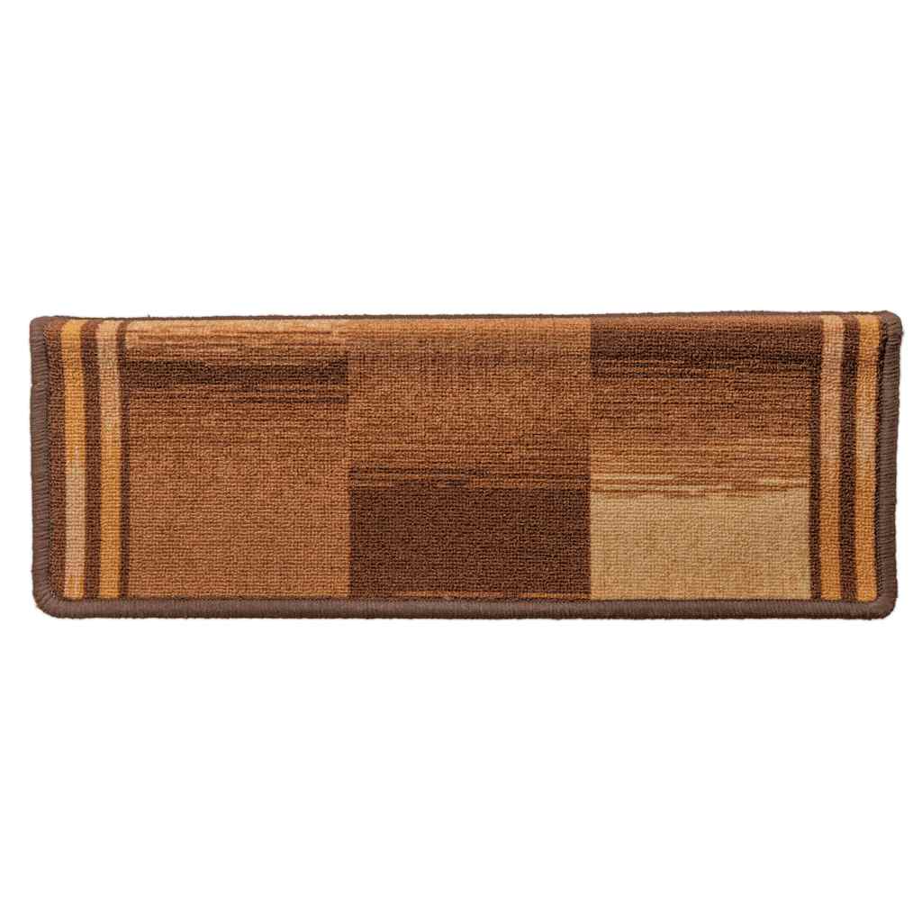 Otirači za stepenice samoljepljivi 5 kom 65x21x4 cm smeđi