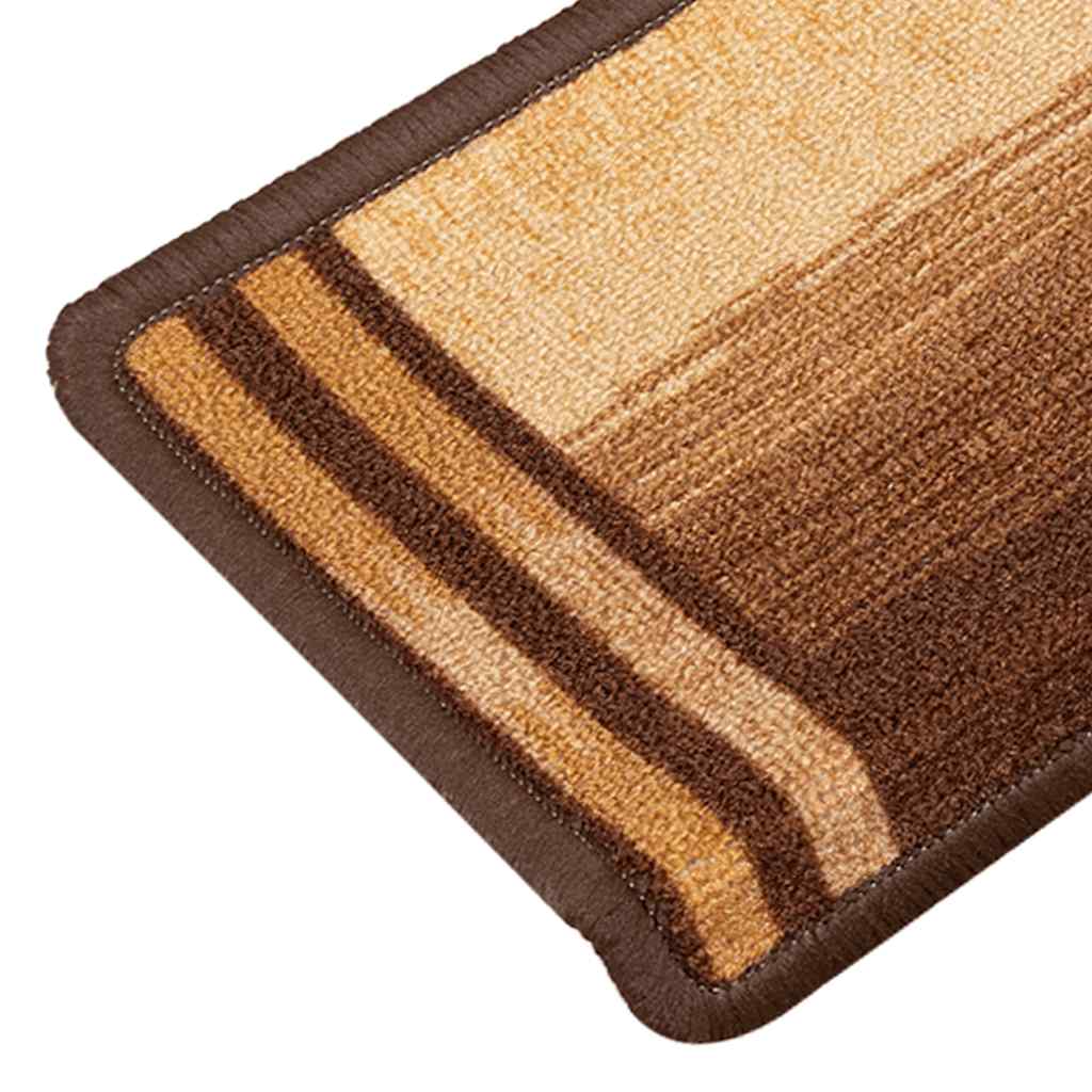 Otirači za stepenice samoljepljivi 10 kom 65x21x4 cm smeđi