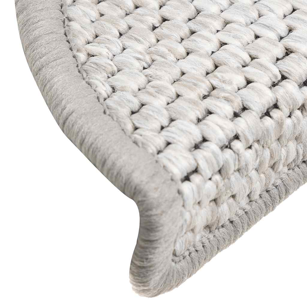 Samoljepljivi otirači za stube 15 kom 56x17x3 cm boja platine