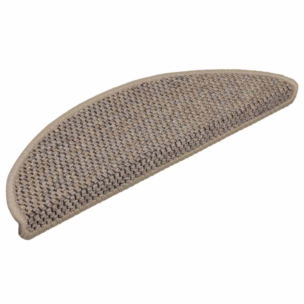 Samoljepljivi otirači za stepenice 15 kom 56x17x3 cm tamnobež