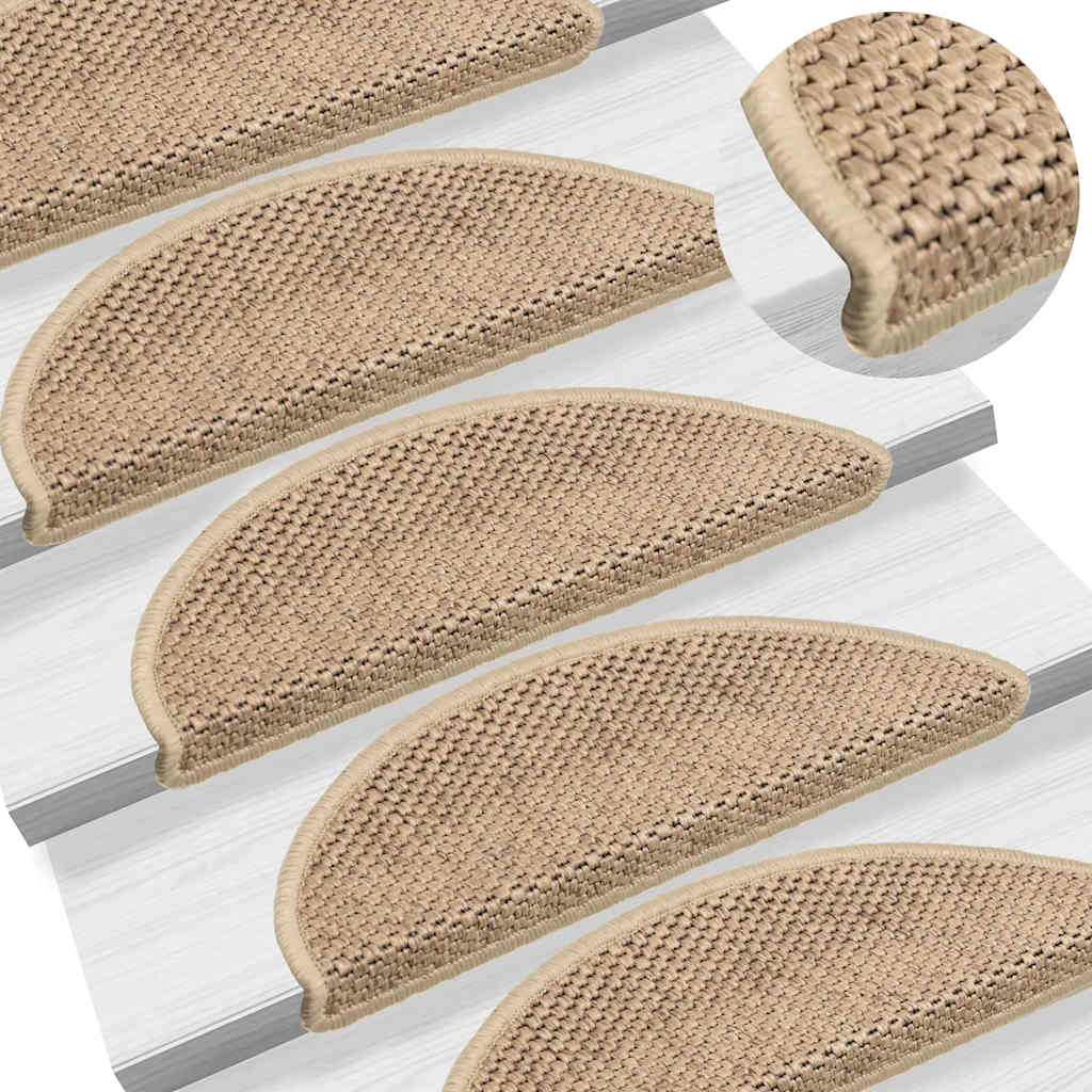 Samoljepljivi otirači za stepenice 15kom 56x17x3cm boja pijeska