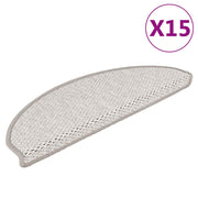 Samoljepljivi otirači za stube 15 kom 65x21x4 cm boja platine