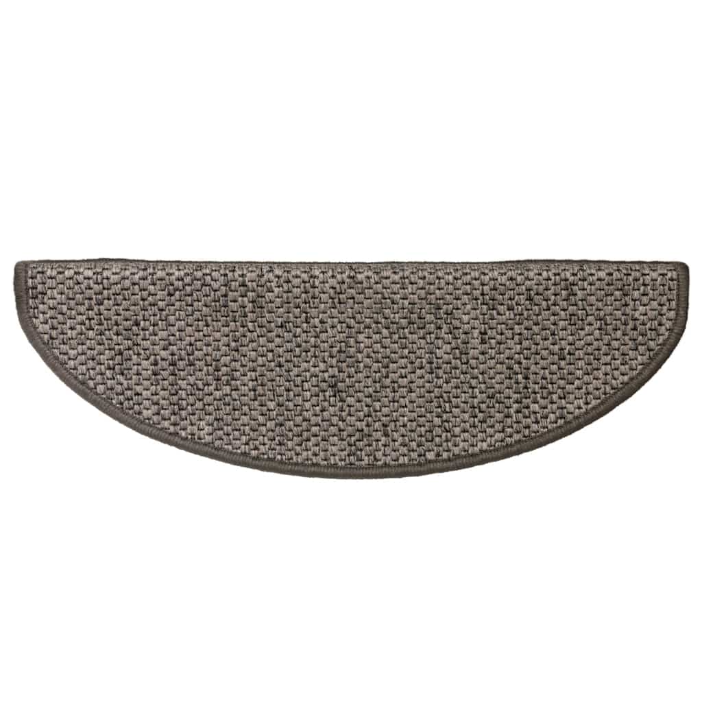 Samoljepljivi otirači za stepenice 15 kom 65x21x4 cm sivi/bež