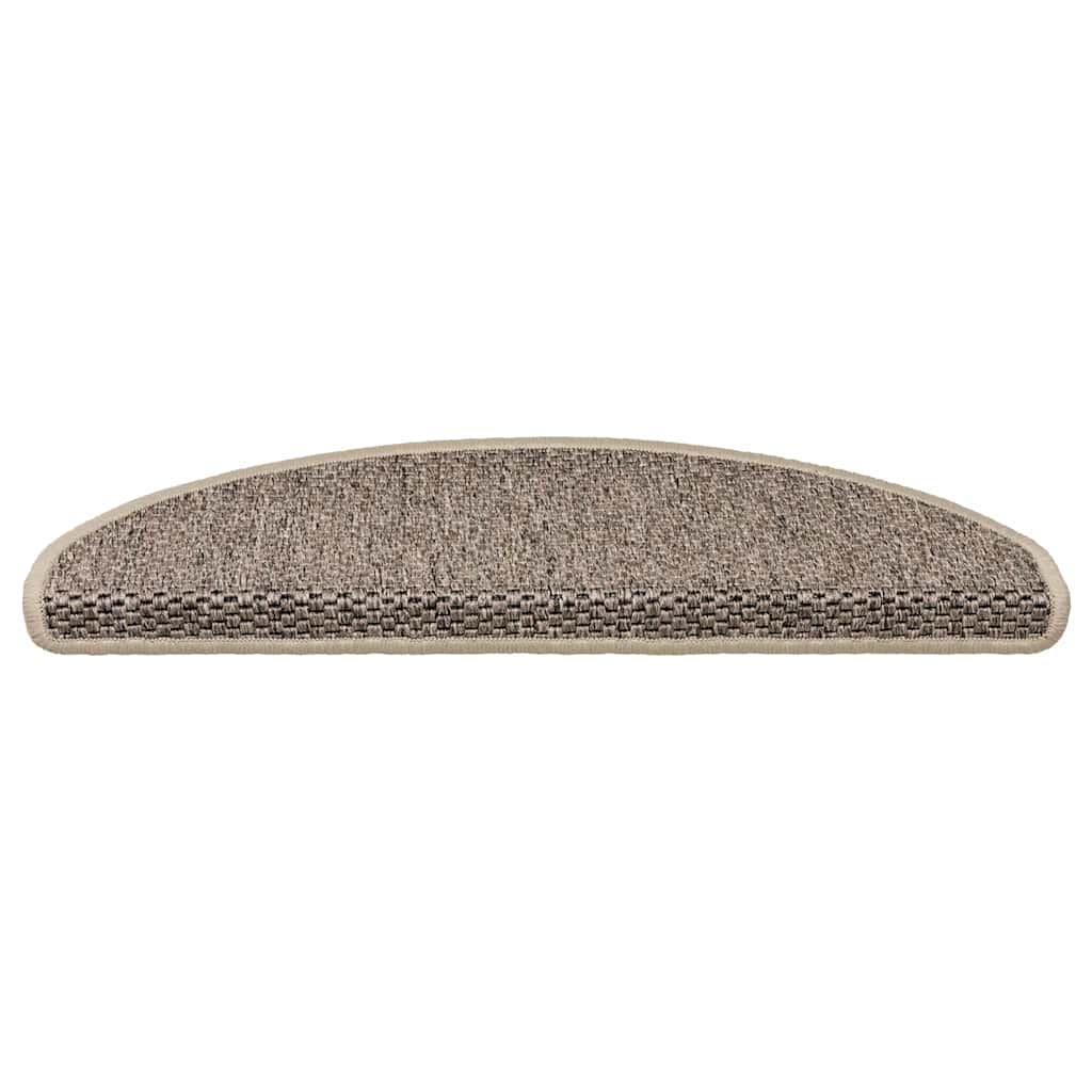 Samoljepljivi otirači za stepenice 15 kom 65x21x4 cm tamnobež